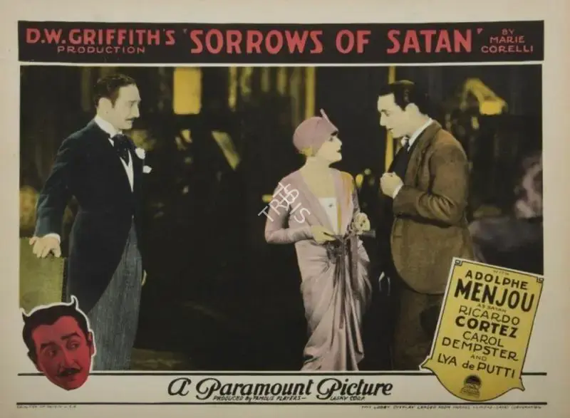 D.W. Griffith (Director), Sorrows of Satan, 1926, Lobby Card