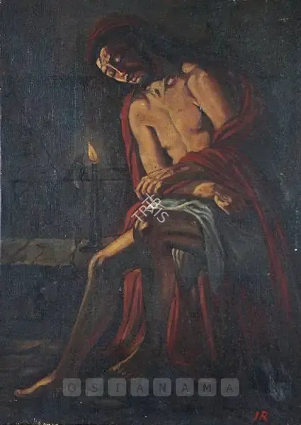 Jamini Roy (Artist), Christ, 1966, Painting