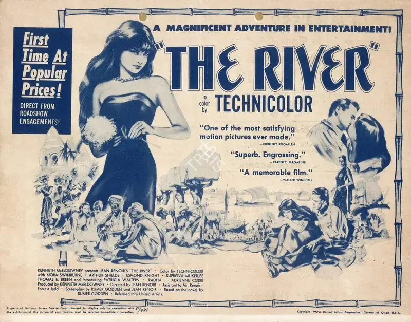Jean Renoir (Producer), The River, 1951, Handbill