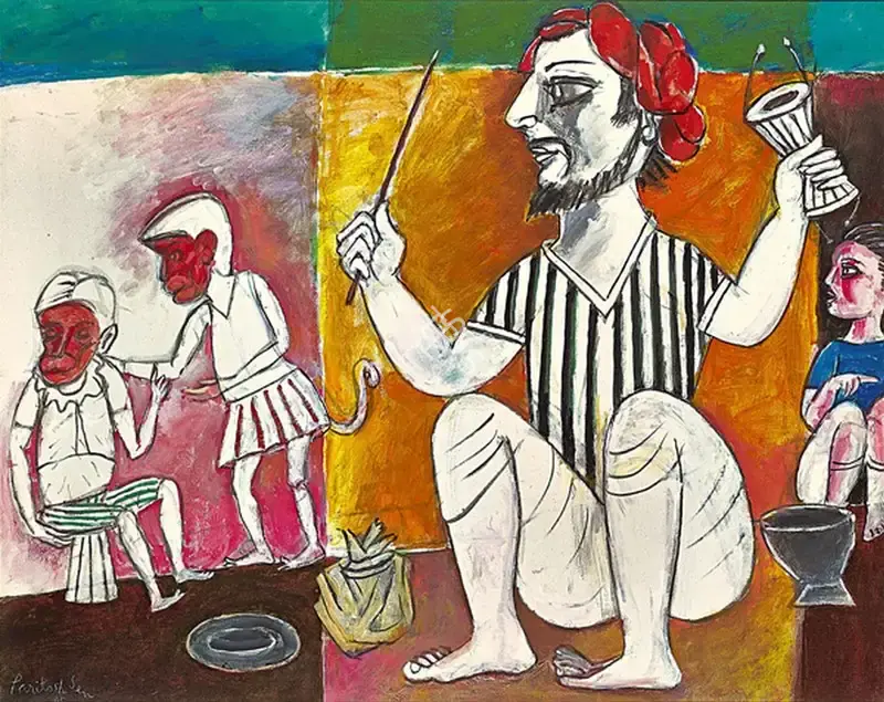 Paritosh Sen (Artist), Banderwallah, 2005, Painting