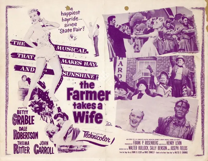 Henry Levin (Director), The Farmer Takes a Wife, 1953, Handbill