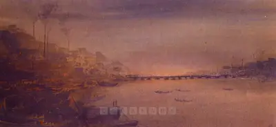Tagore, Gaganendranath (Artist). The Sleepless City, 1915 | Painting, 2010 · Sotheby's
