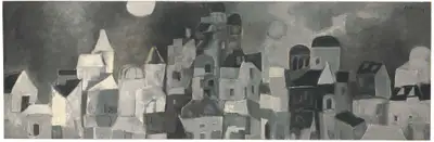 Padamsee, Akbar (Artist). Cityscape, 1959 | Painting, Ch.NeY/21.03.12, 2012 · Christie's