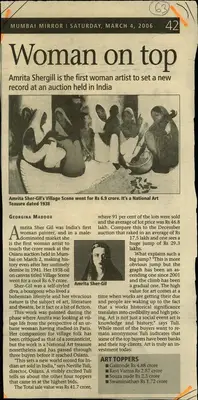 Georgina L. Maddox (Reporter), Woman on Top, 2006, Newspaper Clipping