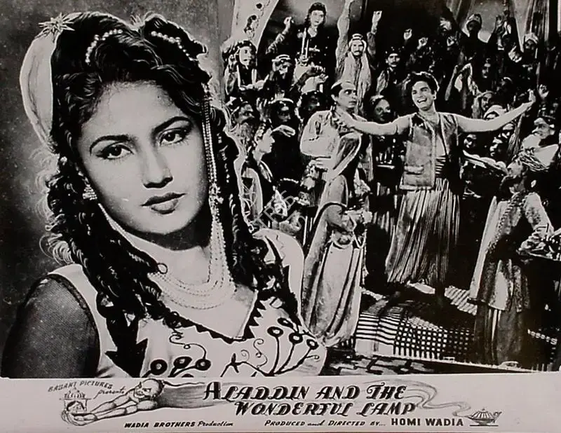 Anant Wadadeker (Cinematographer), Aladdin Aur Jaadui Chiraag, 1952, Lobby Card