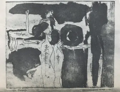 Somnath Hore (Artist), Untitled, 1965, Graphic Art