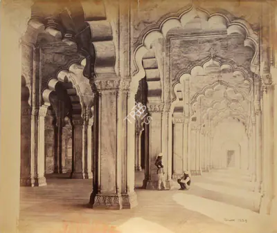 Samuel Bourne (Photographer), Moti Masjid, Agra Fort, 1865, Antiquarian Photograph