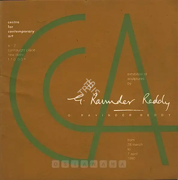 Ravinder Reddy (Artist), Exhibition of sculptures by G. Ravinder Reddy, 1990, Solo Exhibition Catalogue