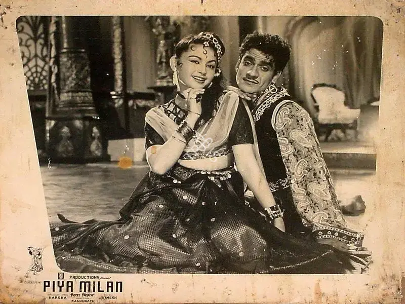 Raghunath (Director), Piya Milan, 1958, Lobby Card