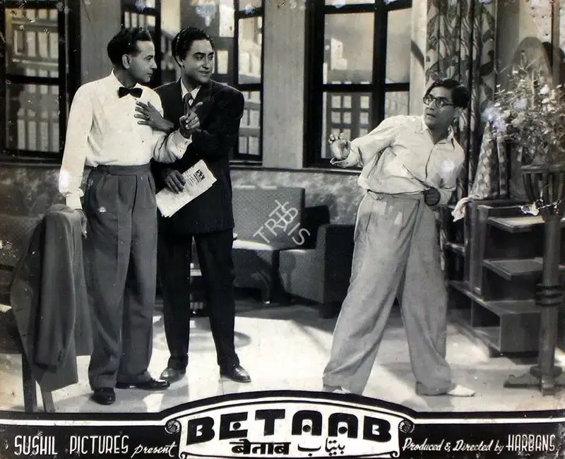 Harbans (Producer), Betaab, 1952, Lobby Card