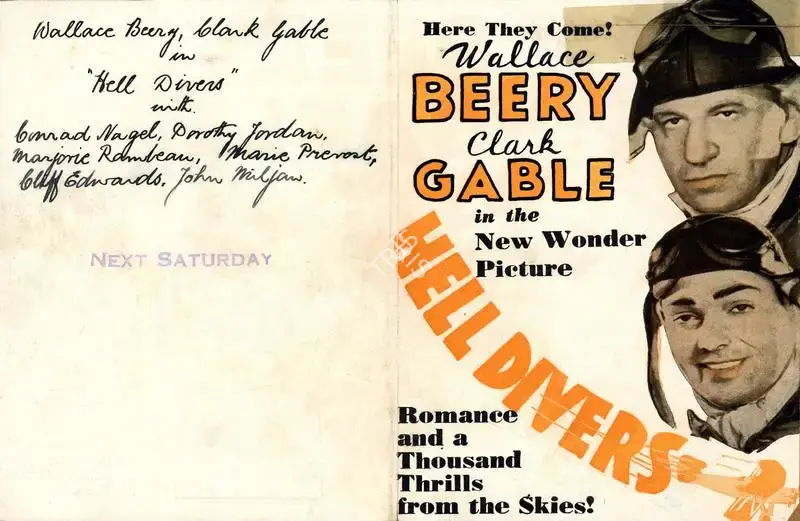 George W. Hill (Producer), Hell Divers, 1932, Handbill