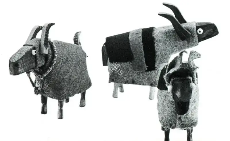 K.G. Subramanyan (Artist), Buffalo, Goat, Donkey, 1968, Sculpture