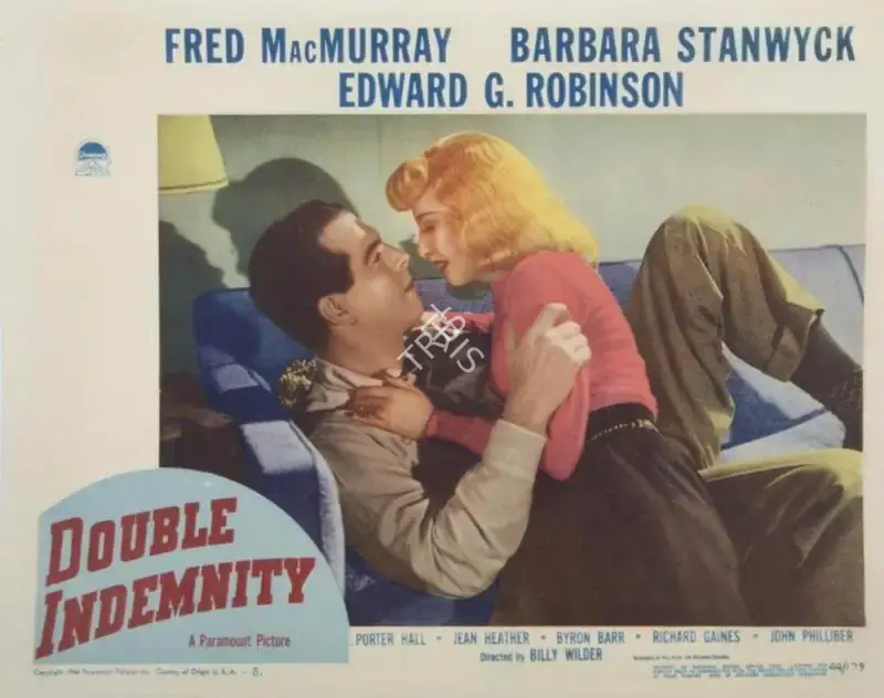 Billy Wilder (Director), Double Indemnity, 1944, Lobby Card