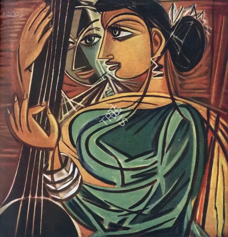 George Keyt (Artist), Girl Singing, 1947, Painting