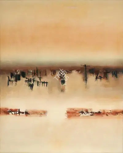 Gaitonde, V.S. (Artist). Untitled, 1963 | Painting, Pu.Onl/07.12.23, 2023 · Pundole
