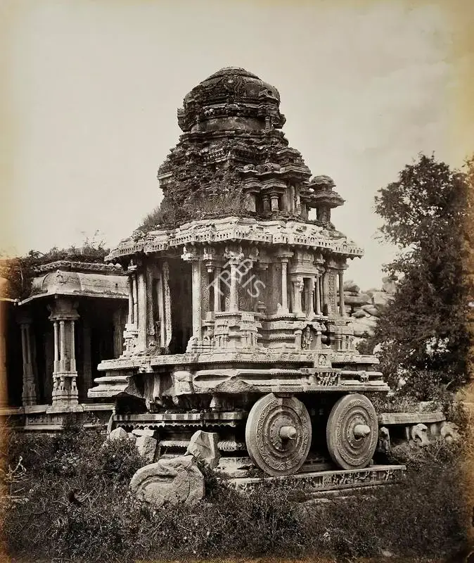 Edmund David Lyon (Photographer), The Stone Juggernaut Car, Vigiovittaldover, Antiquarian Photograph
