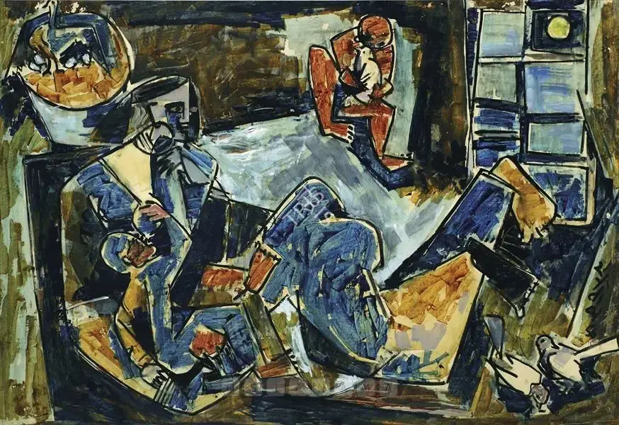 G.R. Santosh (Artist), Untitled, 1956, Painting