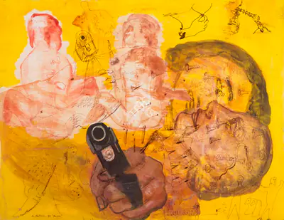 Nalini Malani (Artist), The Job, 1997, Painting