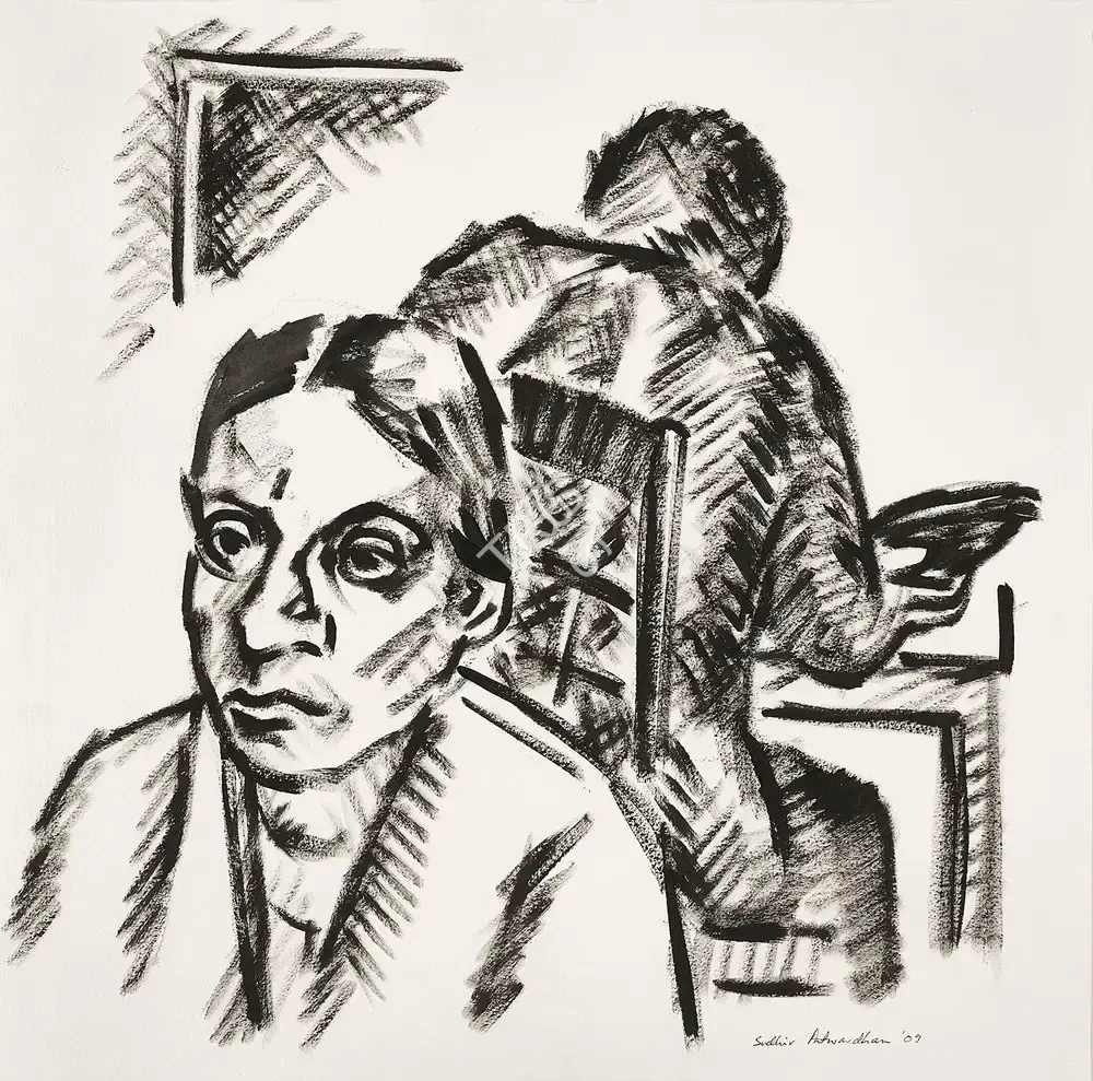 Sudhir Patwardhan (Artist), Couple, 2009, Painting