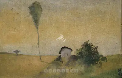Abanindranath Tagore (Artist), Landscape, 1929, Painting