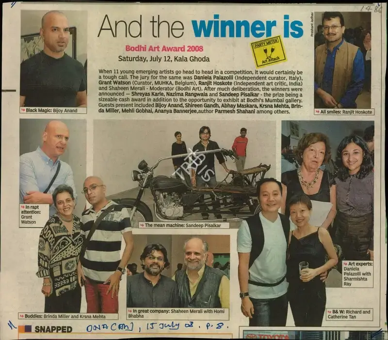 Prashant Jhadav (Reporter), And the Winner is, 2008, Newspaper Clipping