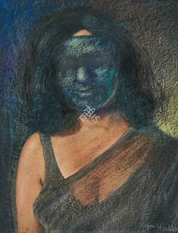 Bikash Bhattacharjee (Artist), Mrs. D., 1983, Painting
