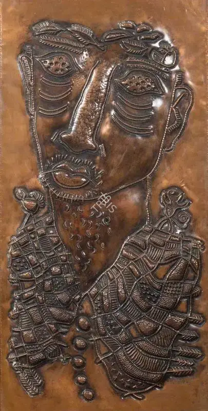 S.G. Vasudev (Artist), Untitled (Portrait of a Man), 1990, Graphic Art