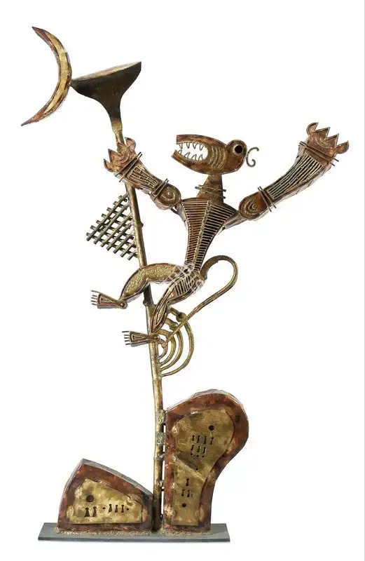 Nandagopal, S. (Artist). Monkey Reaching for the Moon, 2005 | Sculpture, Pu.Onl/15.02.24, 2024 · Pundole