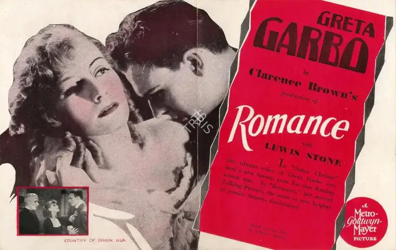 Clarence Brown (Director), Romance, 1930, Handbill