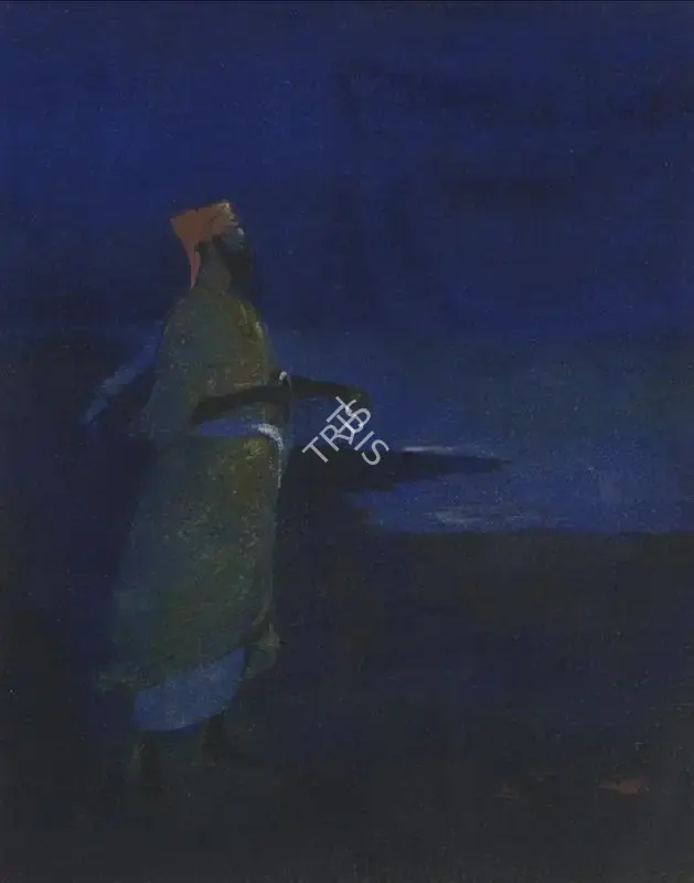 Ganesh Pyne (Artist), Baul, 1959, Painting