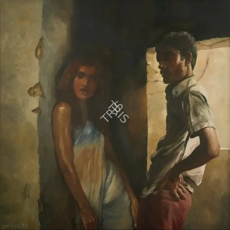 Bhattacharjee, Bikash (Artist). Untitled, 1988 | Painting, AG.Mum/09.11.24, 2024 · Asta Guru