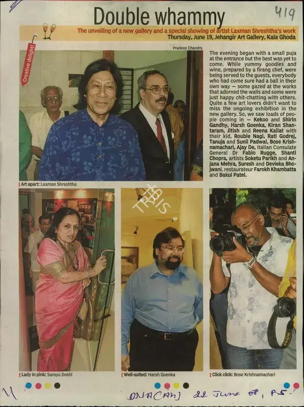 Pradeep Chandra (Reporter), Double Whammy, 2008, Newspaper Clipping