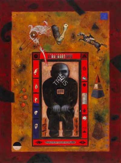 Baiju Parthan (Artist), Chromium Breath - Primetime Embodiment, 1998, Print