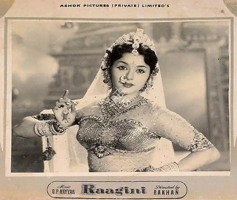 Ashok Kumar (Producer), Raagini, 1958, Lobby Card