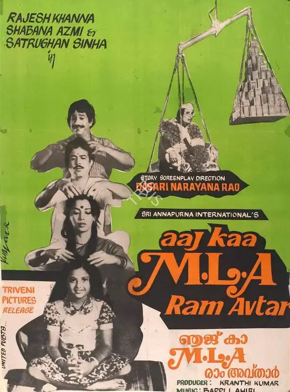 Kranthi Kumar (Producer), Aaj Kaa MLA Ram Avtar, 1984, Full Sheet Poster