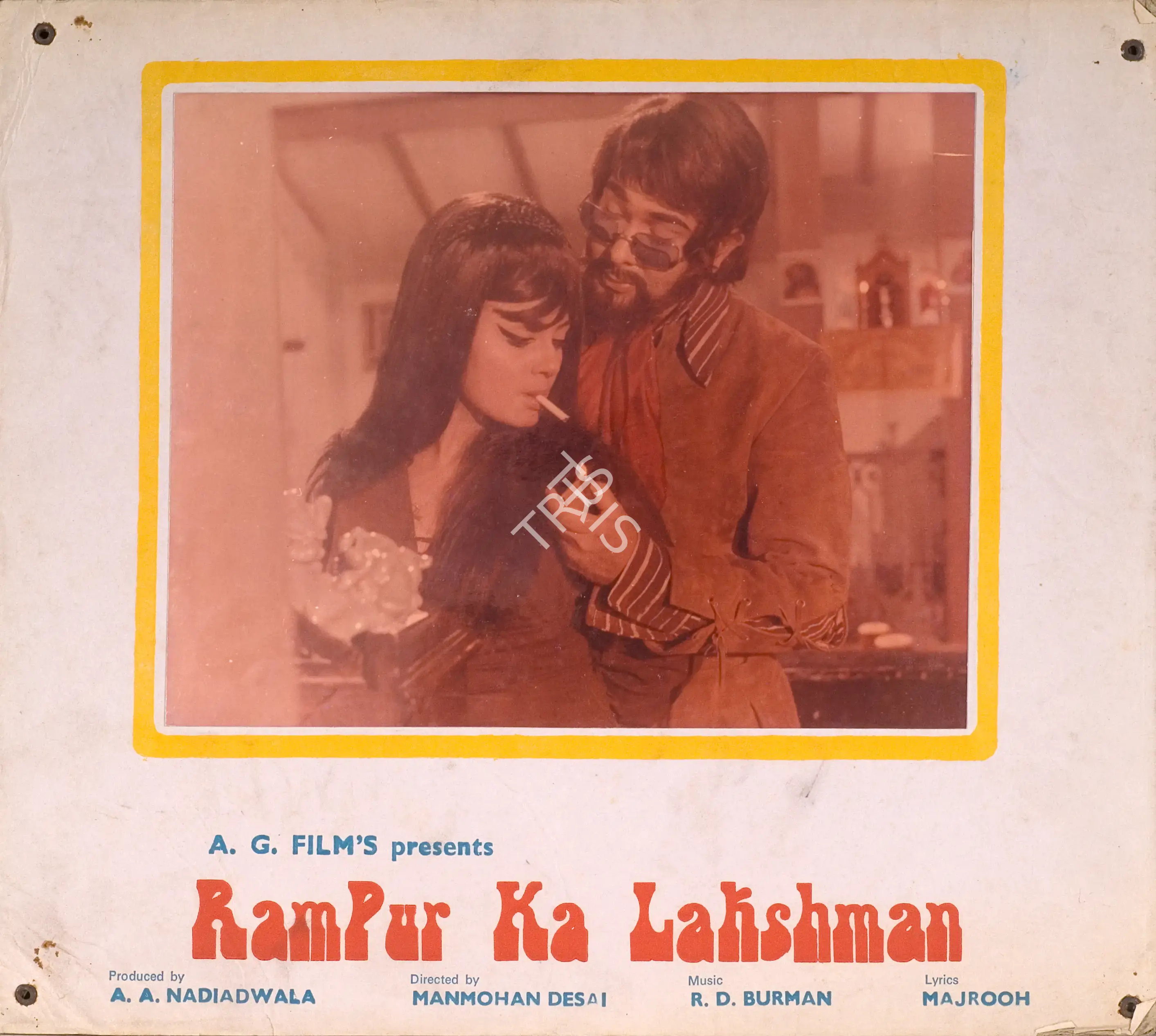 A.A. Nadiadwala (Producer), Raampur Ka Lakshman, 1972, Photographic Still Mounted on Lobby Card