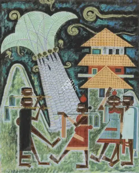 Pai, Laxman (Artist). Goan Village, 1952 | Painting, Ch.NeY/21.03.12, 2012 · Christie's