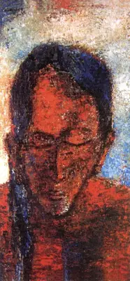 Akbar Padamsee (Artist), Head, from a Four-Panel Work, 1965, Painting