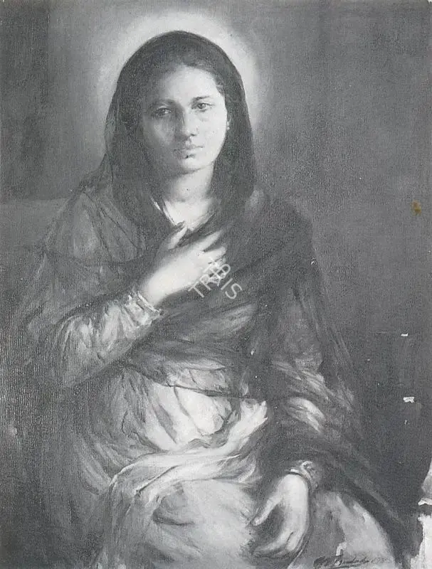 A.X. Trindade (Artist), Madonna with Halo, 1932, Painting