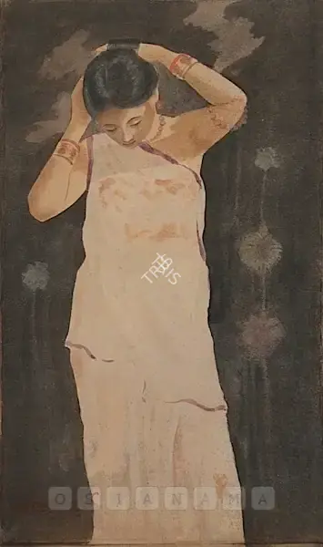 Hemendranath Mazumdar (Artist), After The Bath-II, 1931, Painting