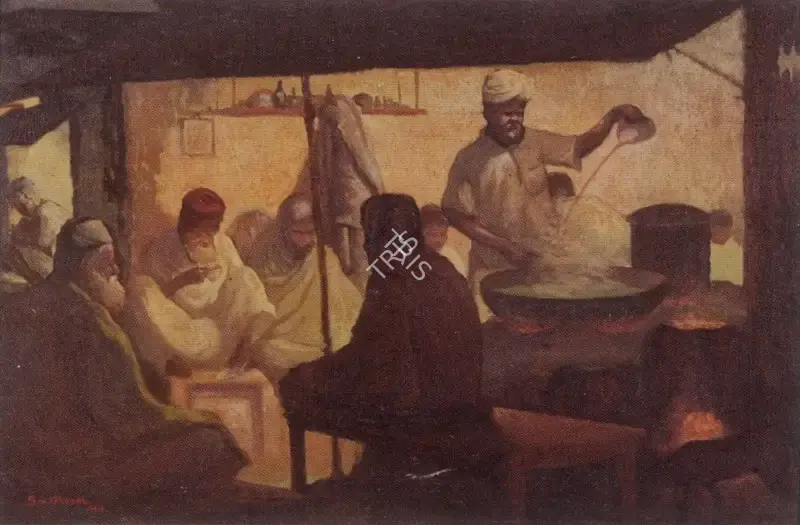 S.N. Ghosal (Artist), The Tea Shop, 1943, Painting