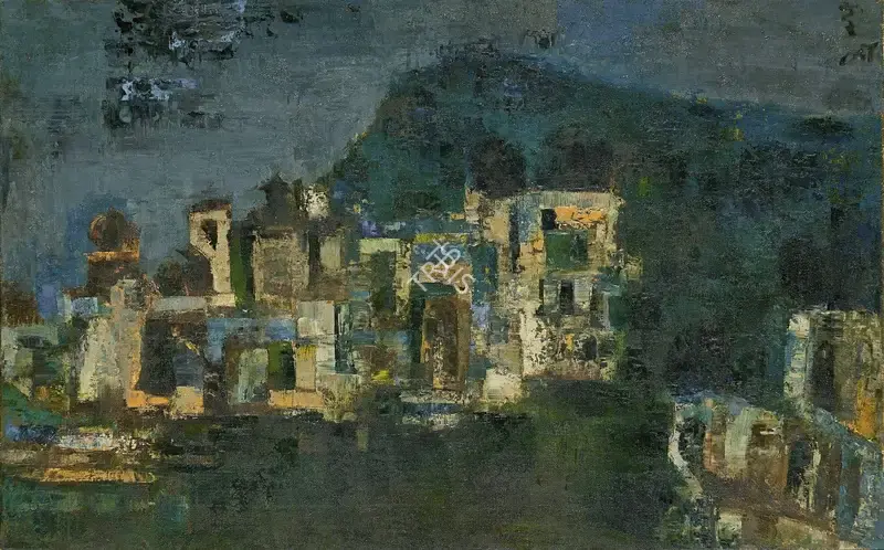 Ila Pal (Artist), Untitled (Cityscape), 1962, Painting