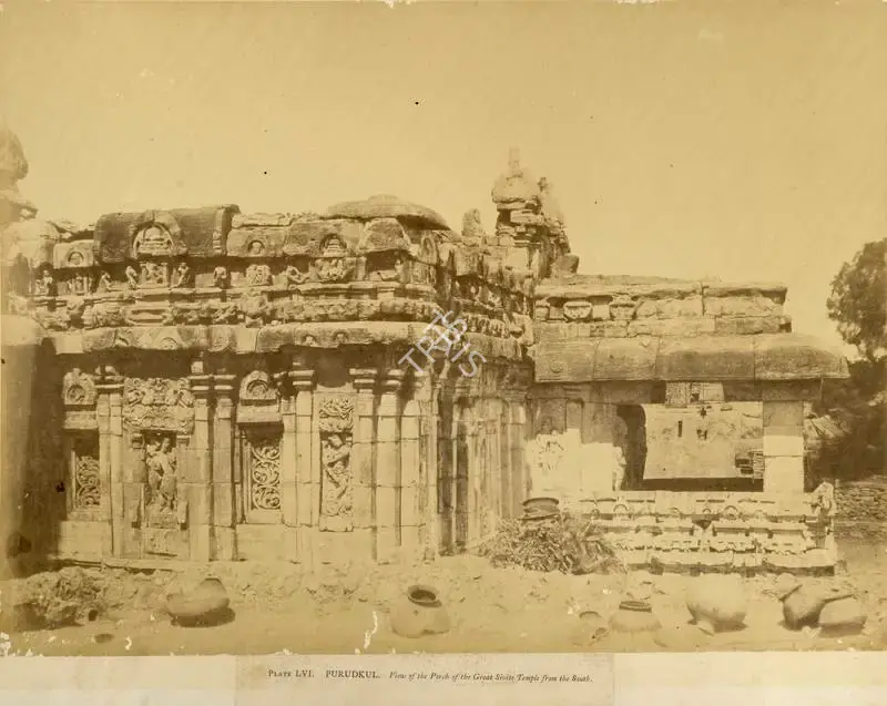 Colonel Thomas Biggs (Photographer), Purudkul. View of the Porch of the Great Sivite Temple from the South, Antiquarian Photograph