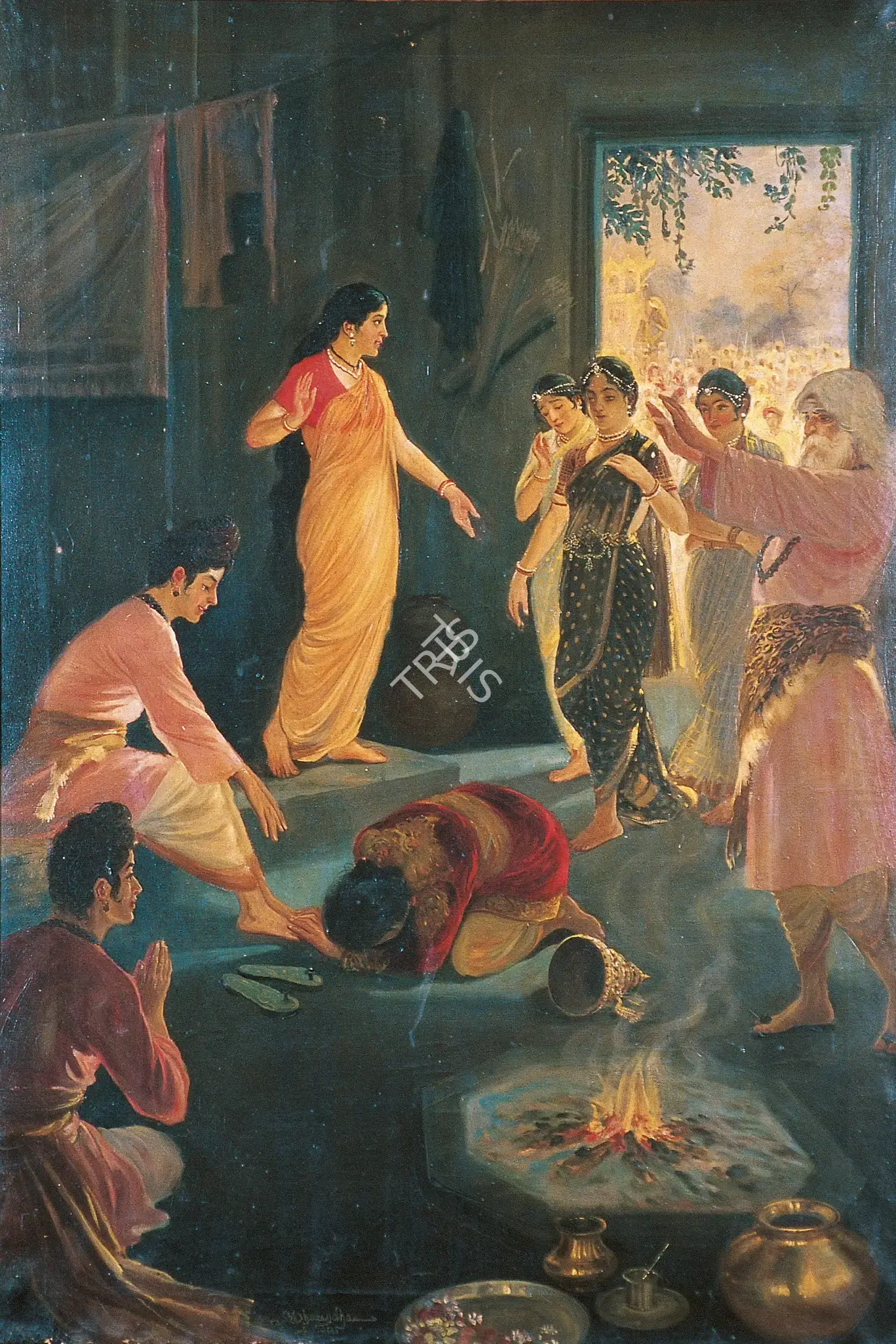 M.V. Dhurandhar (Artist), Bharat Milap, 1925, Painting