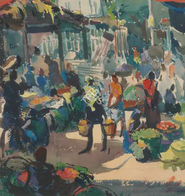 S.H. Raza (Artist), Untitled, 1944, Painting