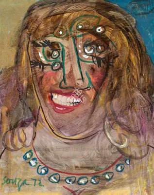 F.N. Souza (Artist), Untitled, 1972, Painting