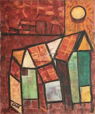 Gade, H.A. (Artist). Untitled, circa 1958-59 | Painting, De.Onl/23.08.25, 2025 · deRivaz & Ives