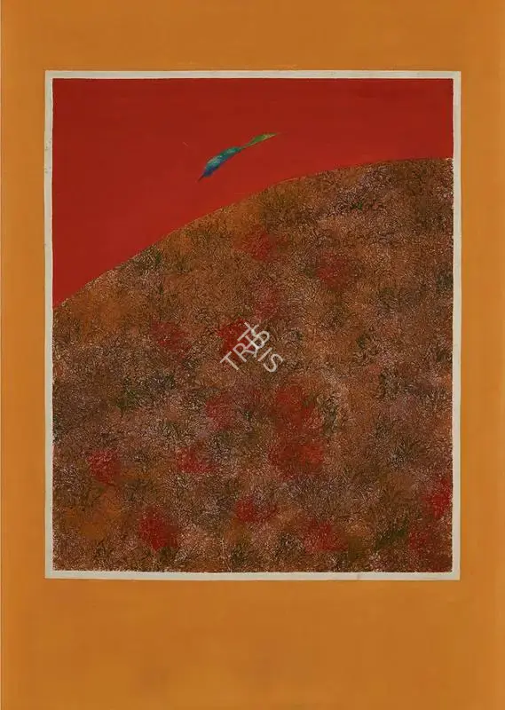 J. Swaminathan (Artist), Untitled (Bird Tree Mountain), 1960, Painting