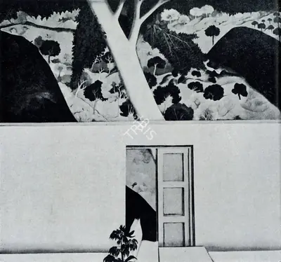 Gulam Mohammed Sheikh (Artist), The Wall, 1976, Painting
