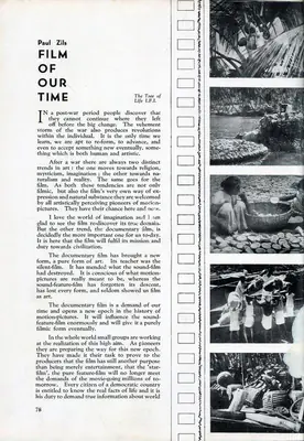 Paul Zils (Essayist), Film of Our Time, 1947, Essay